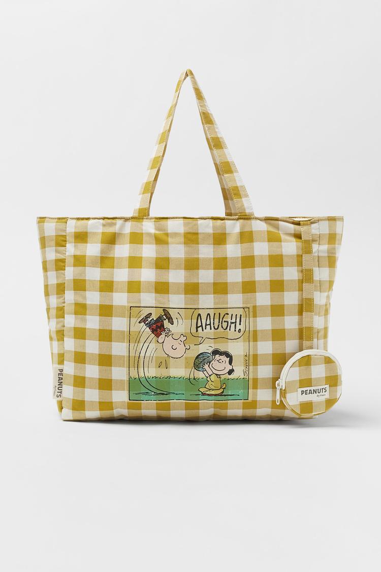 Zara yellow tote bag sales